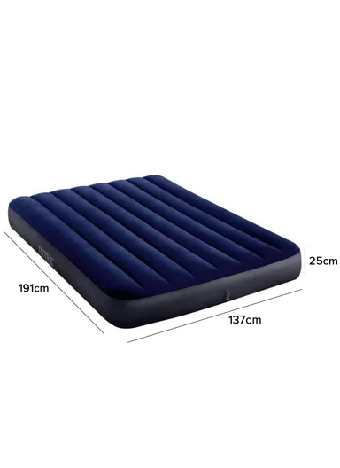 191X137X25CM Double Size Inflatable Dura-Beam Classic Downy Airbed Mattress With Fiber-Tech Technology 273Kg Maximum Load 64758