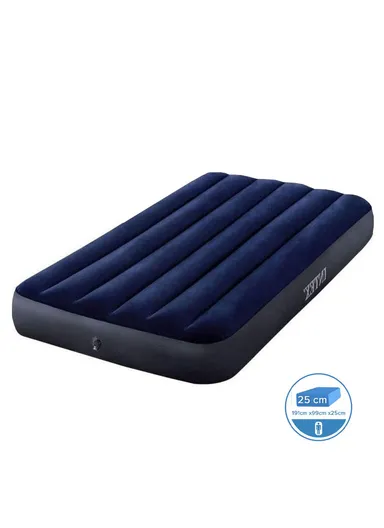 Twin Size Inflatable Dura-Beam Classic Downy Airbed Mattress With Fiber-Tech Technology136Kg Maximum Load 64757 (L191 x W99 x H25)cm