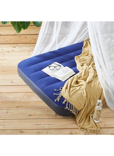 Twin Size Inflatable Dura-Beam Classic Downy Airbed Mattress With Fiber-Tech Technology136Kg Maximum Load 64757 (L191 x W99 x H25)cm