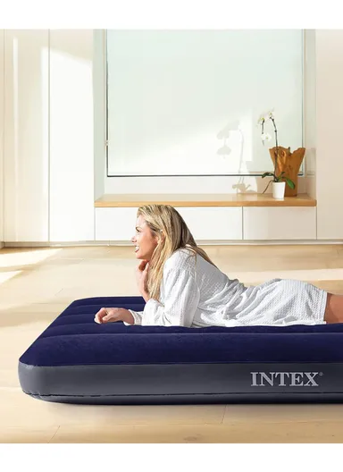 Twin Size Inflatable Dura-Beam Classic Downy Airbed Mattress With Fiber-Tech Technology136Kg Maximum Load 64757 (L191 x W99 x H25)cm