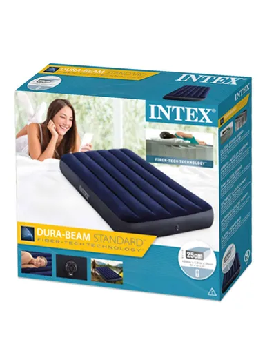 Twin Size Inflatable Dura-Beam Classic Downy Airbed Mattress With Fiber-Tech Technology136Kg Maximum Load 64757 (L191 x W99 x H25)cm