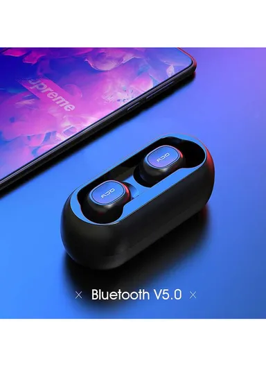 QCY T1C Wireless Binaural In-ear Earphones Waterproof Bluetooth 5.0 Headset with Charger Box