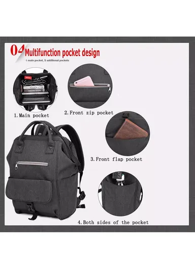 14" Oxford Cloth Women Baby Casual Diaper Backpack T-B3184 (W25 x D16 x H38)cm