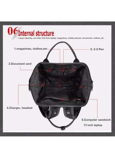 14" Oxford Cloth Women Baby Casual Diaper Backpack T-B3184 (W25 x D16 x H38)cm