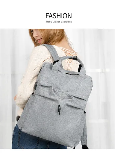 14″ Anti-Theft Diaper Bag With USB Charging Port T-B3355 (W36x D11 x H41)cm