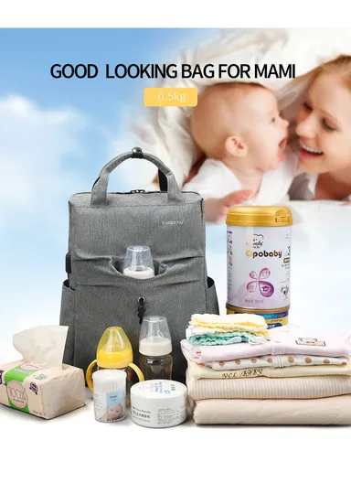 14″ Anti-Theft Diaper Bag With USB Charging Port T-B3355 (W36x D11 x H41)cm
