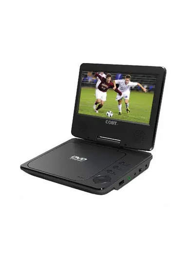  7" Portable DVD Player Swivel Screen - Black