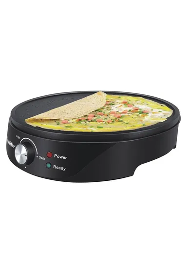 1200W 30cm Electric Crepe Maker, Non-Stick Adjustable Heat Control Crepe Maker with Crepe Stick SF-6072