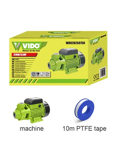 0.75KW/ 1HP Peripheral Pump: 60L/min Flow- 50m Max Head- 8m Max Suction