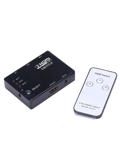 3 Input To 1 Output HDMI Switch With Remote Control