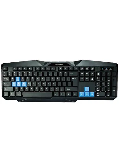  Wired Keyboard Arabic &amp; English Labels for Desktop Computer PC Laptop P366 - Black &amp; Blue