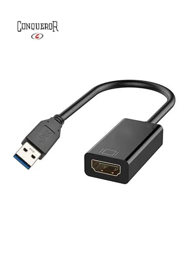 USB Male to HDMI Female Converter Adapter Multi-Monitor Adapter with Audio