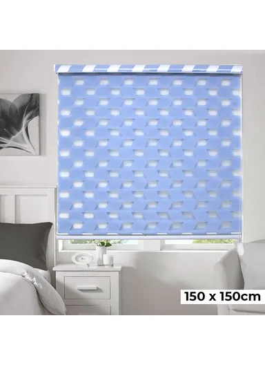 150x150cm Duo Roller Blind Only One Piece - Baby Blue 