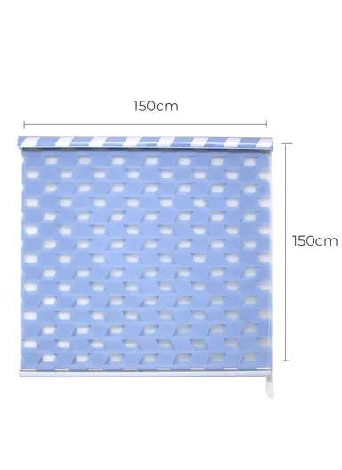 150x150cm Duo Roller Blind Only One Piece - Baby Blue 