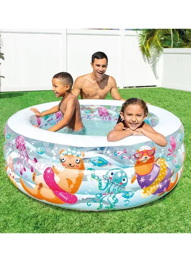 3-Ring Round Inflatable Aquarium Swimming Pool 58480 (D152 x H56)cm