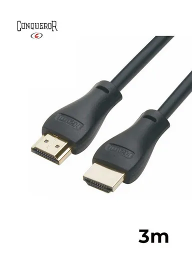 HDMI Cable 4K High Speed Ethernet &amp; Audio Gold Plated Connectors 3 Meter C45B - Black