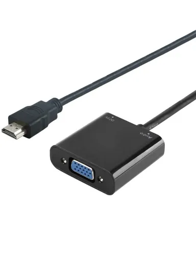 HDMI to VGA Male to Female Converter with Audio for Computer Monitor Projector and More G166B 