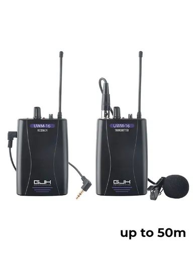 Professional UHF Wireless Microphone For Conferences &amp; Hosting 50m Range UWM16 