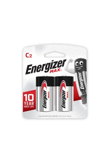 C Max Alkaline Battery Pack of 2
