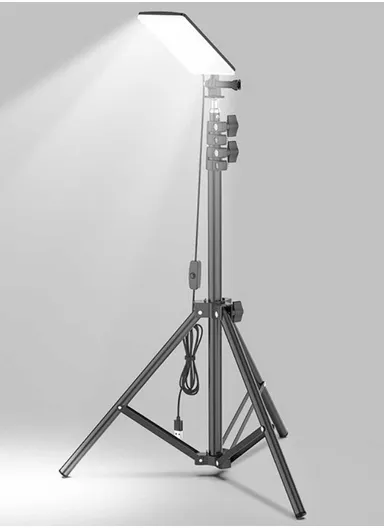USB Powered Multifunctional Outdoor Tripod Stand Photography Lamp - White