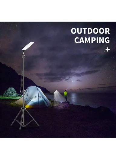 USB Powered Multifunctional Outdoor Tripod Stand Photography Lamp - White