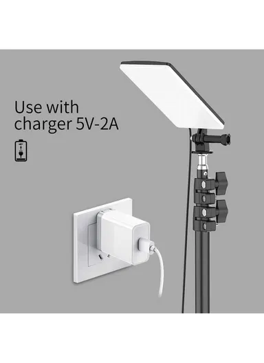 USB Powered Multifunctional Outdoor Tripod Stand Photography Lamp - White