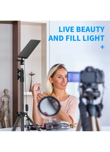 USB Powered Multifunctional Outdoor Tripod Stand Photography Lamp - White