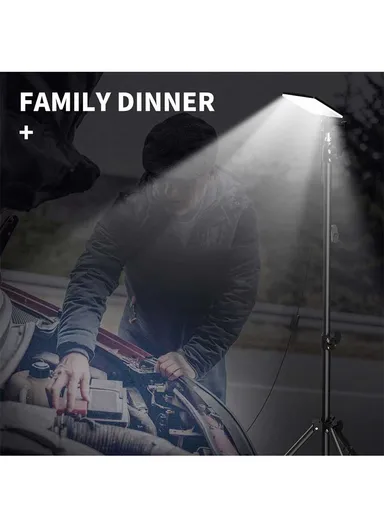 USB Powered Multifunctional Outdoor Tripod Stand Photography Lamp - White