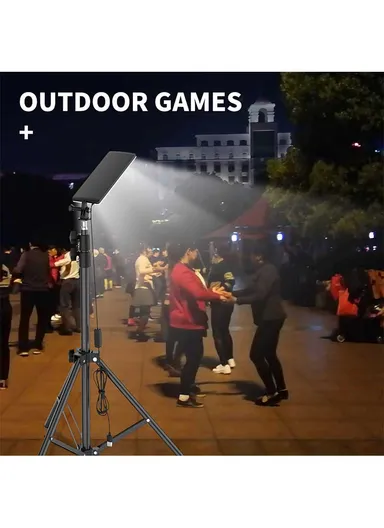 USB Powered Multifunctional Outdoor Tripod Stand Photography Lamp - White