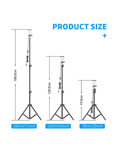 USB Powered Multifunctional Outdoor Tripod Stand Photography Lamp - White