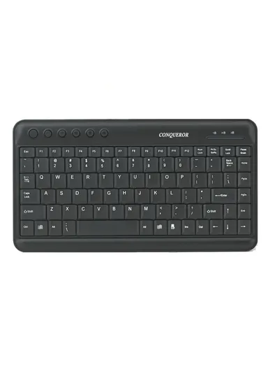 Mini Keyboard Wired with USB &amp; PS2 UL212  - Black