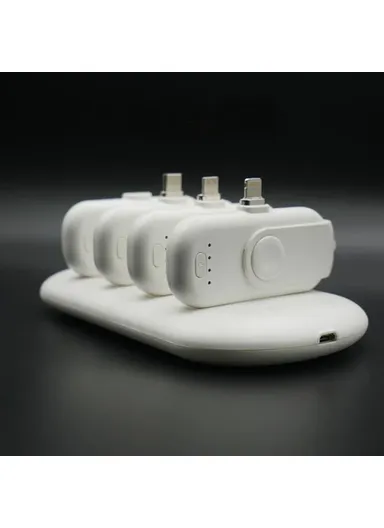 Magnetic Power Bank Station With 4 Mini Portable Fasting Charging Power Banks 5000mAh | 4 x 1000mAh