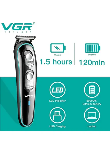 5W USB Rechargeable Adjustable Speeds Professional Hair Trimmer Built-in LED Indicator V-055