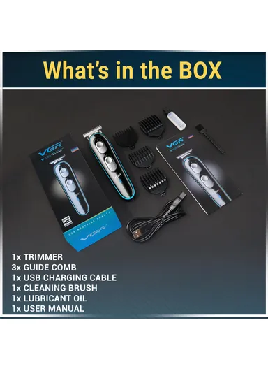 5W USB Rechargeable Adjustable Speeds Professional Hair Trimmer Built-in LED Indicator V-055