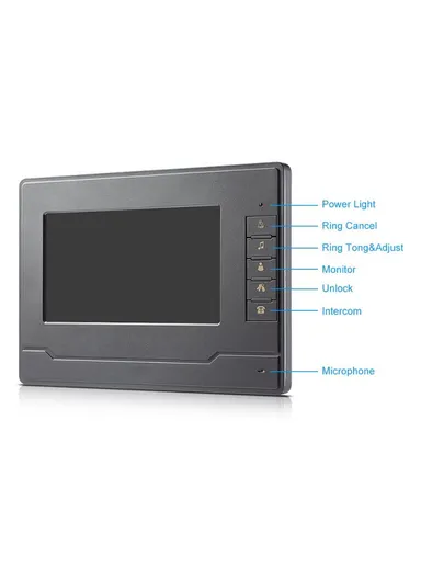 7" Display Wired Intercom System Video Doorphone Doorbell System