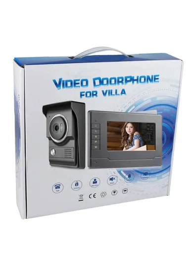 7" Display Wired Intercom System Video Doorphone Doorbell System