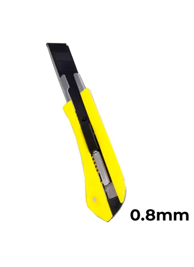 0.8mm Thick Retractable Snap Off Heavy Duty Utility Knife - 2.5cm Blade Yellow