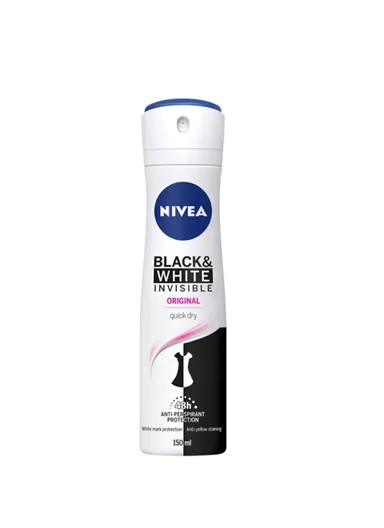  Black &amp; White Invisible Original Deodorant Spray for Woman 150ml