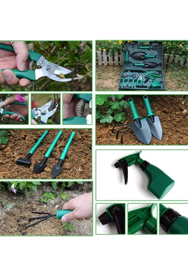 10PCS/Set Gardening Tools Shovel Rake Scissors Spray Pot
