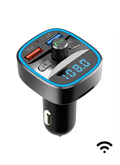 T25s Bluetooth 5.0 FM Transmitter Car Modulator Wireless Handsfree Kit Auto Audio MP3 Player QC3.0 Dual USB Charger