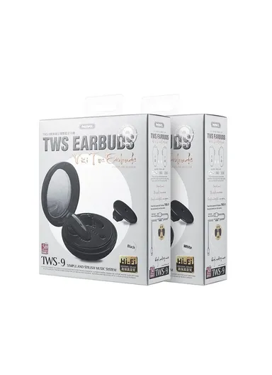  TWS-9 Bluetooth 5.0 Touch Controlled Wireless Stereo Earphones - Black