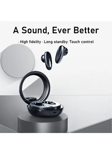  TWS-9 Bluetooth 5.0 Touch Controlled Wireless Stereo Earphones - Black
