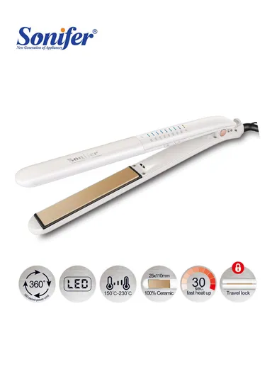 60W Touch Control Adjustable Heat Hair Straightener with MAX Temperature 230℃SF-9501 