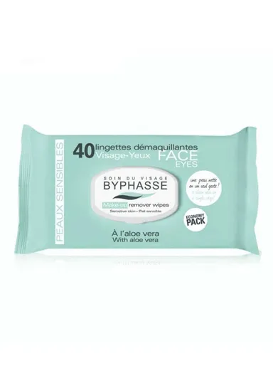 Makeup Removing Wipes Aloe Vera Sensitive Skin - 40 Tissues