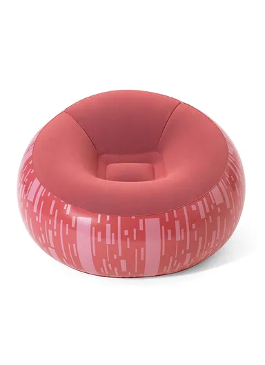 Single Flocking Inflatable Sofa 100Kg Max Load 75052 112x112x66cm - Red
