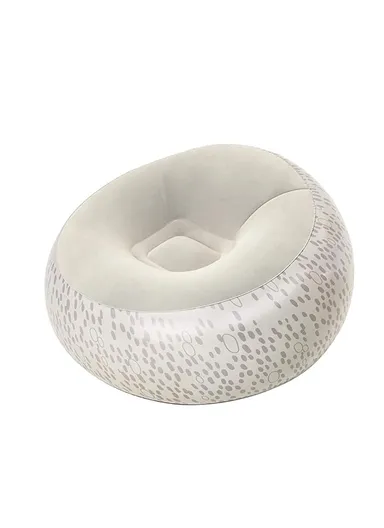 Single Flocking Inflatable Sofa 100Kg Max Load 75052 112x112x66cm - Beige