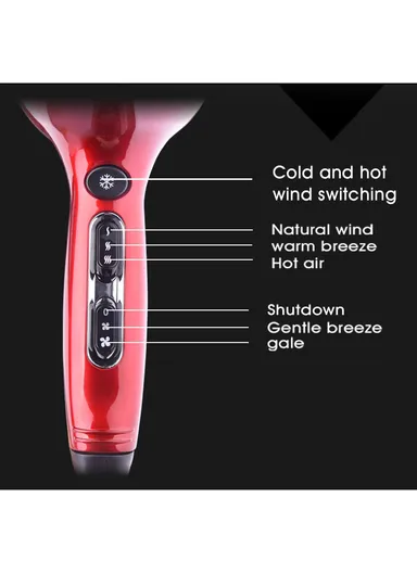 2300W Futura Hair Dryer with 2 Speeds, 2 Heat Settings &amp; Diffuser 30075 - Red