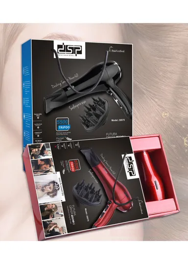 2300W Futura Hair Dryer with 2 Speeds, 2 Heat Settings &amp; Diffuser 30075 - Red