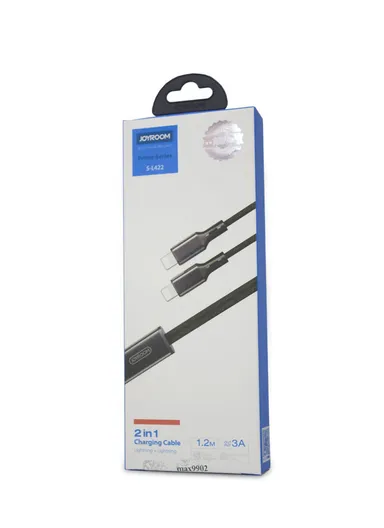  S-L422 Prime Series 2 in 1 USB | 2x Lightning 3A Fast Charging Cable 1.2m