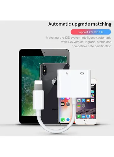 1.5A Lightning ABS Port To Double Lightning Port Music &amp; Charging Converter S-Y104